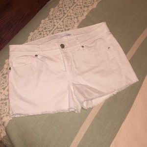 LOFT white denim shorts. Never worn.